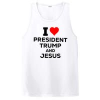 I Heart President Trump And Love Jesus PosiCharge Competitor Tank