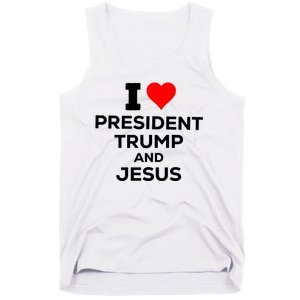 I Heart President Trump And Love Jesus Tank Top