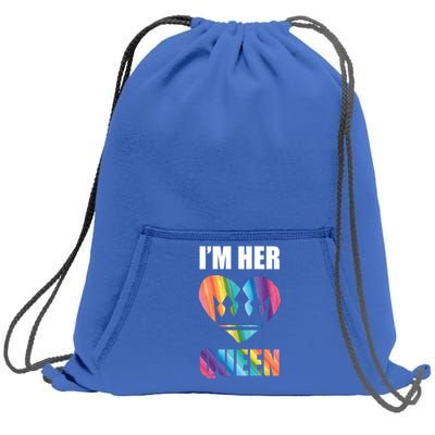 I'm Her Queen Valentine's Day Lesbian Bi Lgbt Friend Tee Gift Sweatshirt Cinch Pack Bag