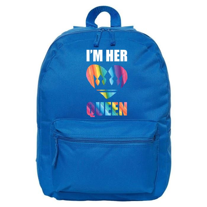 I'm Her Queen Valentine's Day Lesbian Bi Lgbt Friend Tee Gift 16 in Basic Backpack