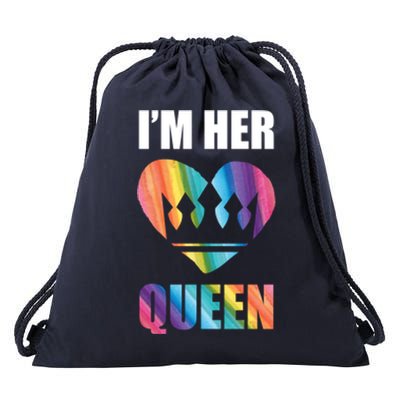 I'm Her Queen Valentine's Day Lesbian Bi Lgbt Friend Tee Gift Drawstring Bag