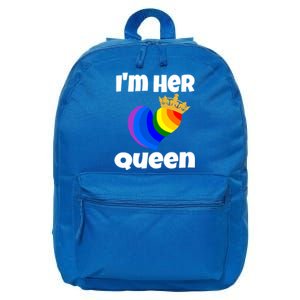 I'm Her Queen Lgbtq Valentines Day Matching Couple Funny Gift 16 in Basic Backpack