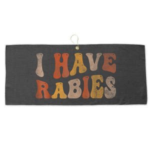 I Have Rabies Large Microfiber Waffle Golf Towel