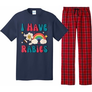 I Have Rabies Funny Unhinged Meme Pajama Set