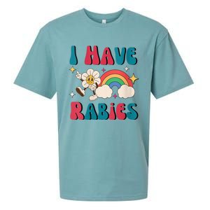 I Have Rabies Funny Unhinged Meme Sueded Cloud Jersey T-Shirt