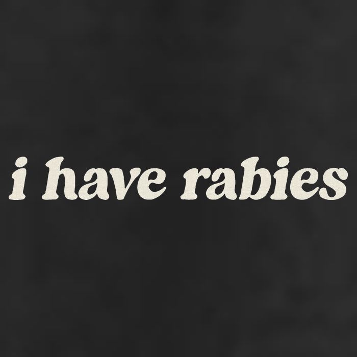 I Have Rabies Funny Unhinged Meme Large Microfiber Waffle Golf Towel