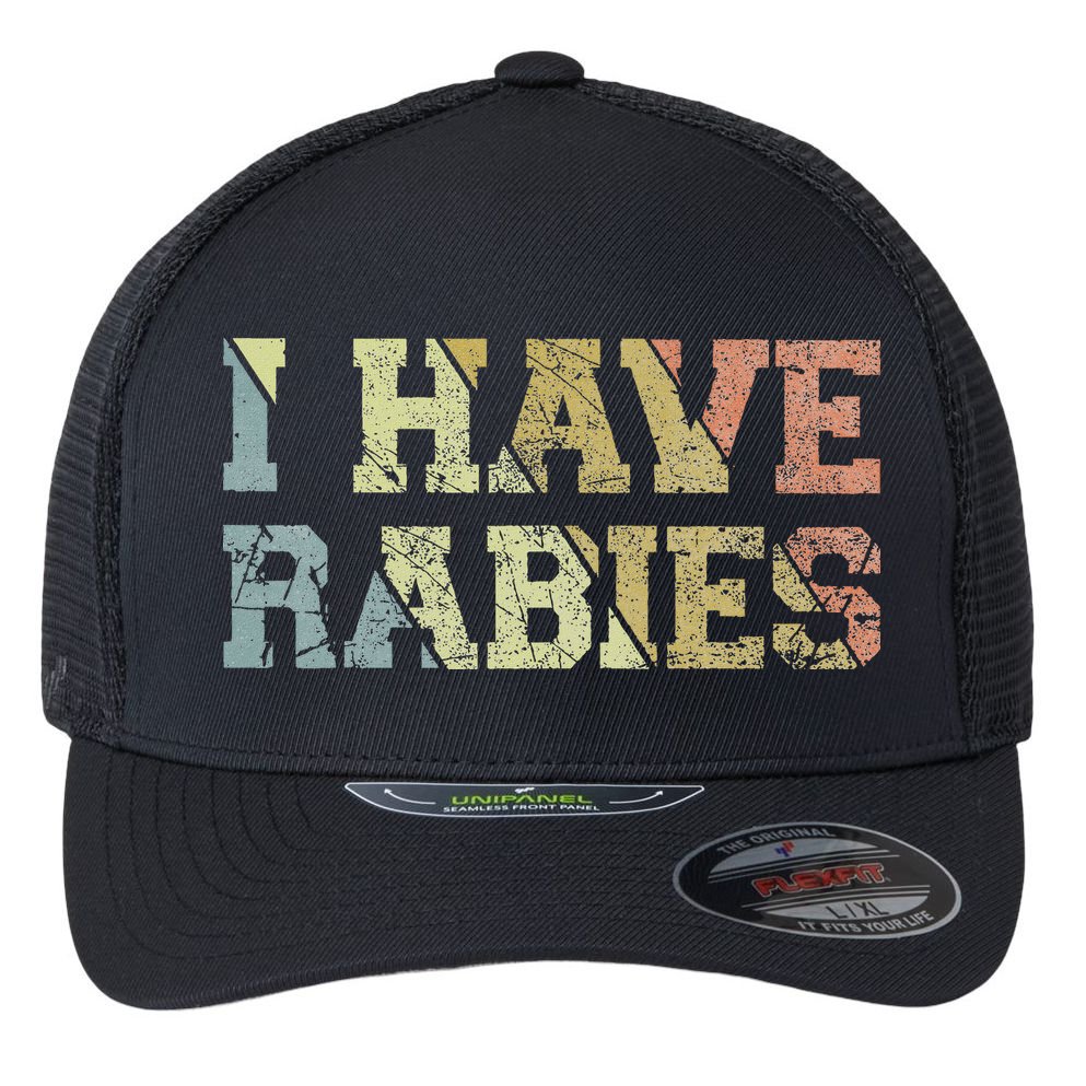 I Have Rabies Flexfit Unipanel Trucker Cap