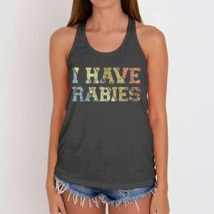 I Have Rabies Women's Knotted Racerback Tank