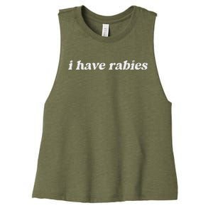 I Have Rabies Women's Racerback Cropped Tank