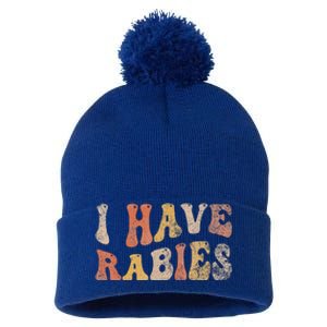 I Have Rabies Pom Pom 12in Knit Beanie