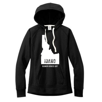 Idaho Hu Rights Day Map Vintage Funny Funny Gift Women's Fleece Hoodie