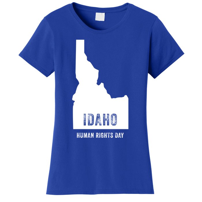 Idaho Hu Rights Day Map Vintage Funny Funny Gift Women's T-Shirt