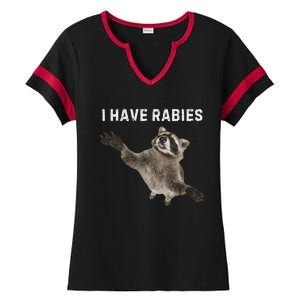 I Have Rabies DonT Tailgate Me Ladies Halftime Notch Neck Tee