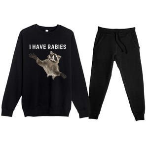 I Have Rabies DonT Tailgate Me Premium Crewneck Sweatsuit Set