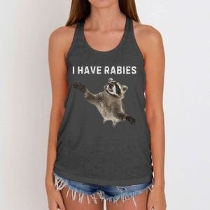 I Have Rabies DonT Tailgate Me Women's Knotted Racerback Tank