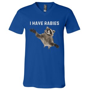 I Have Rabies DonT Tailgate Me V-Neck T-Shirt