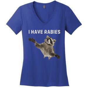 I Have Rabies DonT Tailgate Me Women's V-Neck T-Shirt