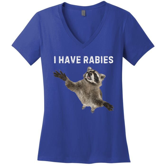 I Have Rabies DonT Tailgate Me Women's V-Neck T-Shirt