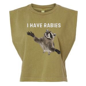 I Have Rabies DonT Tailgate Me Garment-Dyed Women's Muscle Tee