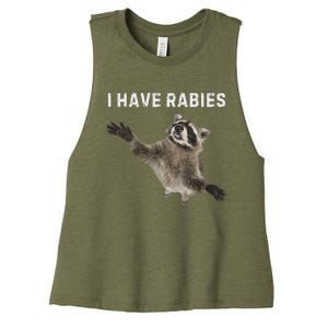 I Have Rabies DonT Tailgate Me Women's Racerback Cropped Tank