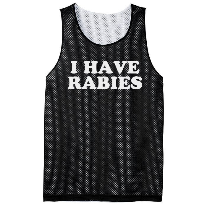 I Have Rabies Mesh Reversible Basketball Jersey Tank