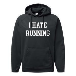 I Hate Running Funny Workout Exercise Cardio Runner Track Performance Fleece Hoodie