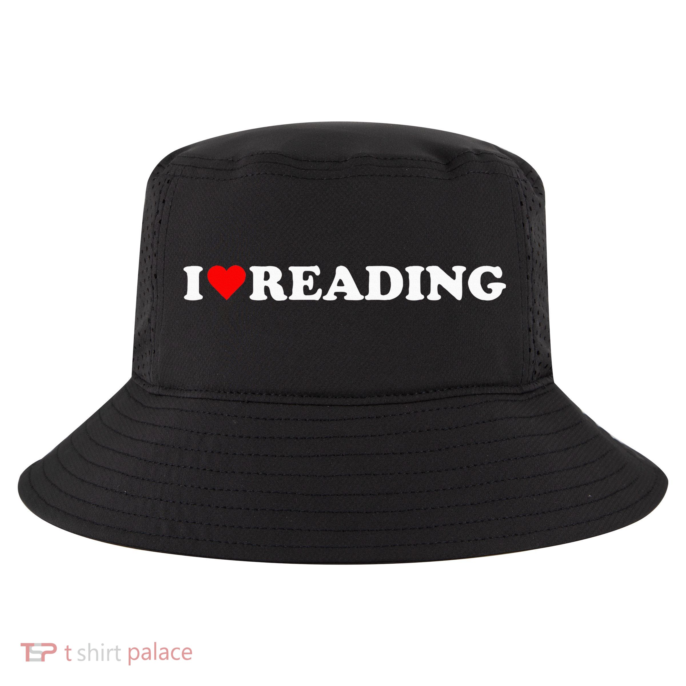 I Heart Reading I Love Reading Cute Red Heart Books Lover Cool Comfort Performance Bucket Hat
