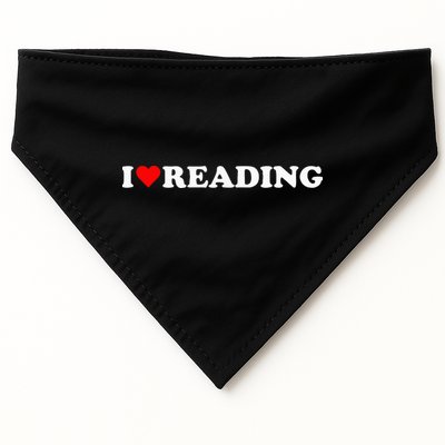 I Heart Reading I Love Reading Cute Red Heart Books Lover USA-Made Doggie Bandana