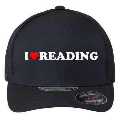 I Heart Reading I Love Reading Cute Red Heart Books Lover Flexfit Unipanel Trucker Cap