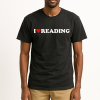I Heart Reading I Love Reading Cute Red Heart Books Lover Tall T-Shirt