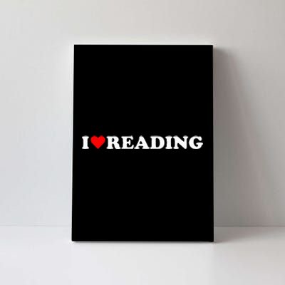 I Heart Reading I Love Reading Cute Red Heart Books Lover Canvas