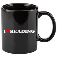 I Heart Reading I Love Reading Cute Red Heart Books Lover 11oz C Handle Ceramic Mug