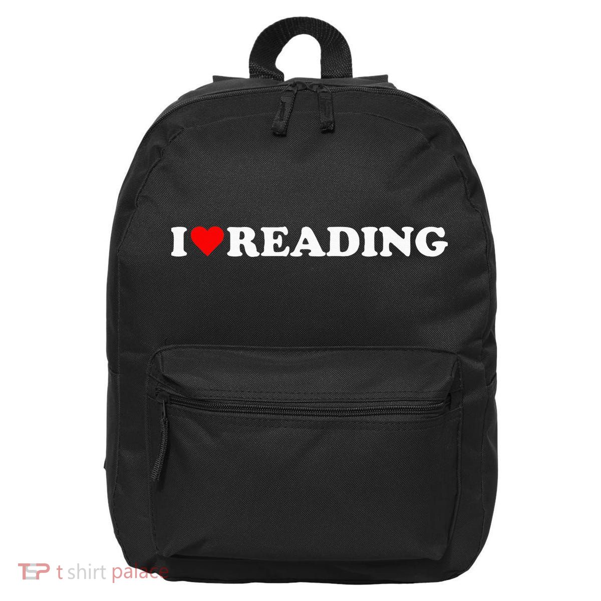 I Heart Reading I Love Reading Cute Red Heart Books Lover 16 in Basic Backpack