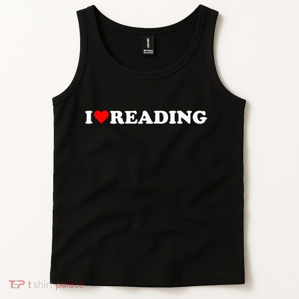I Heart Reading I Love Reading Cute Red Heart Books Lover Tank Top