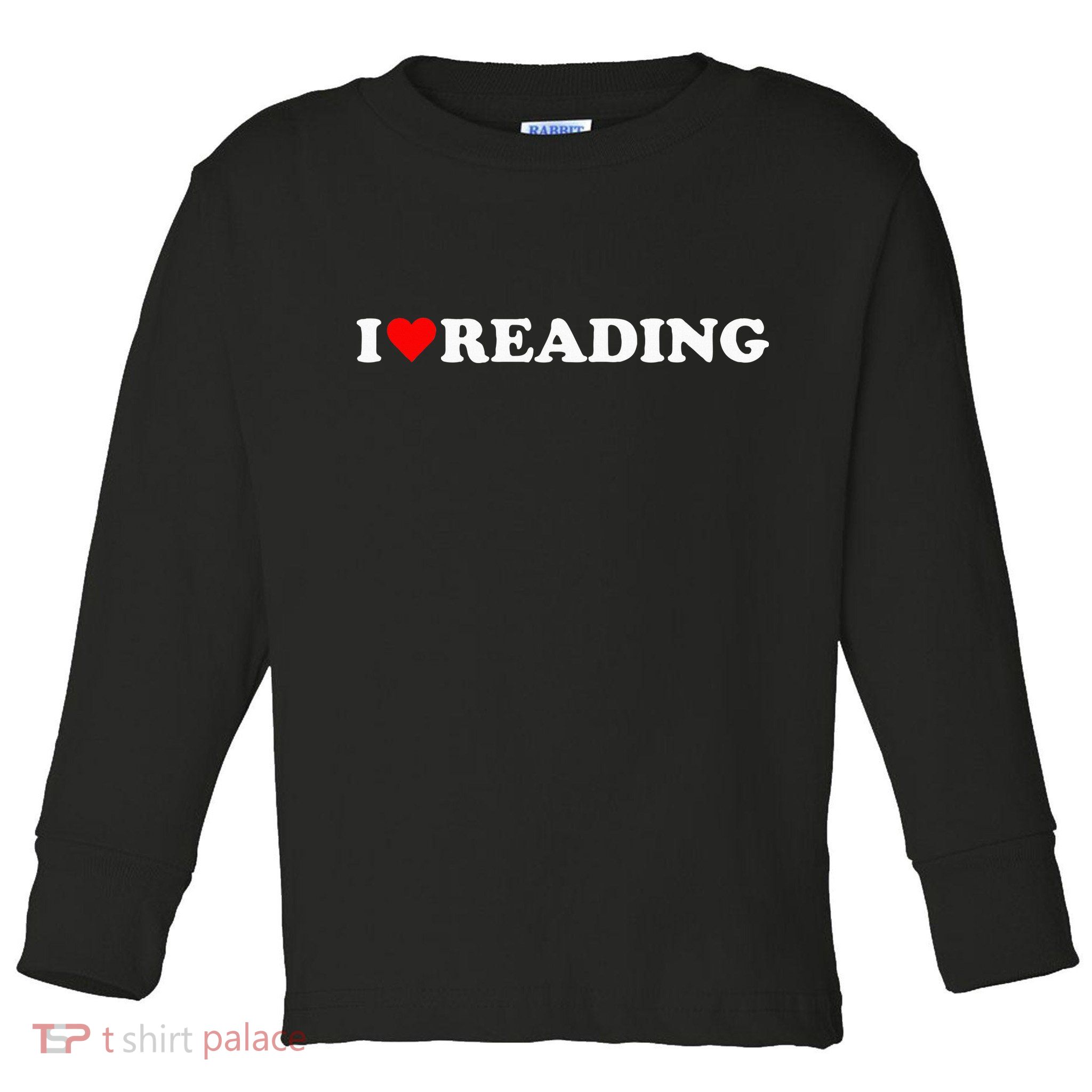 I Heart Reading I Love Reading Cute Red Heart Books Lover Toddler Long Sleeve Shirt