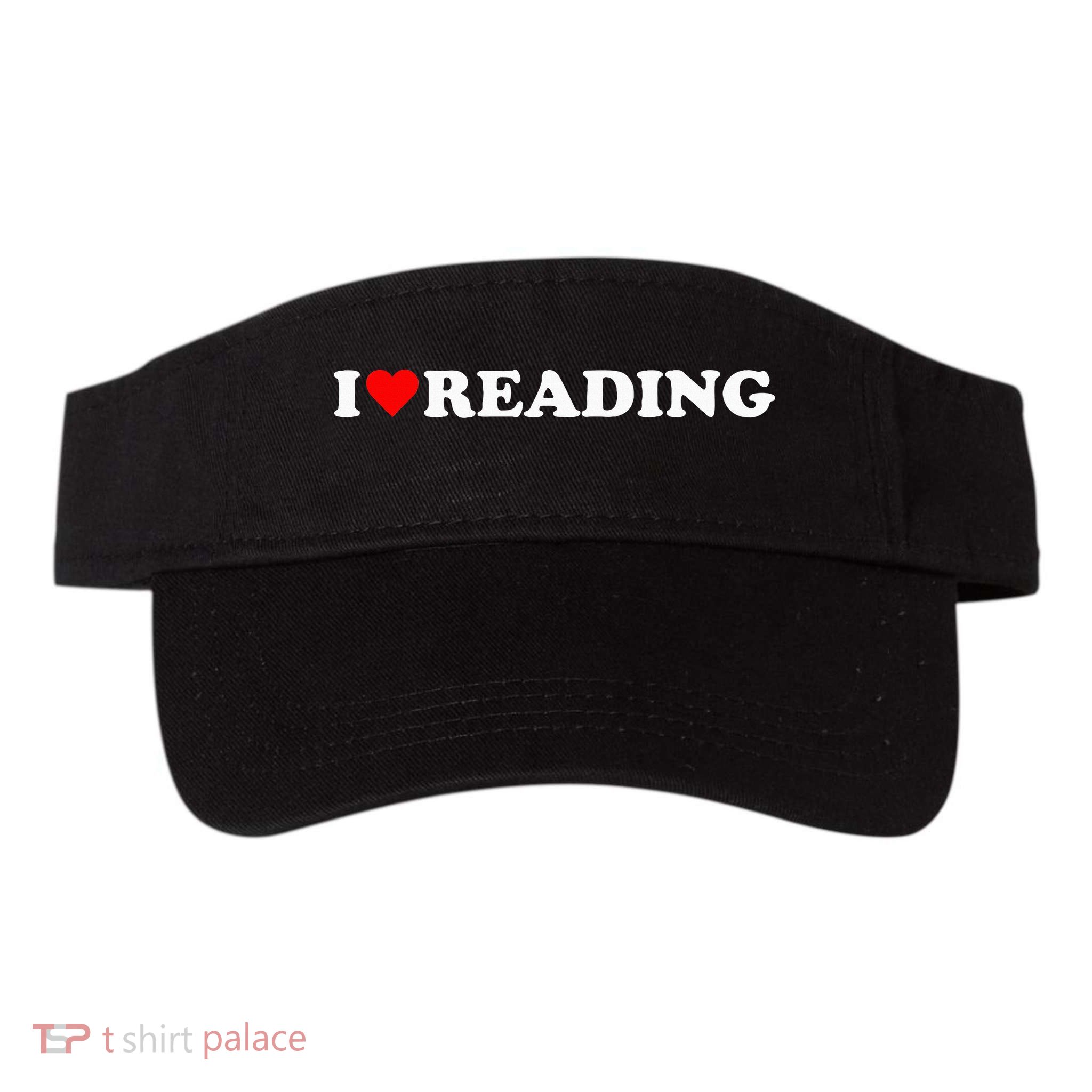 I Heart Reading I Love Reading Cute Red Heart Books Lover Visor
