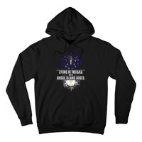 Indiana Home Rhode Island Roots State Tree Flag Gift Hoodie