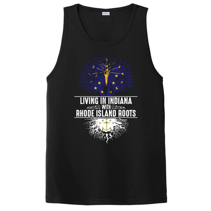 Indiana Home Rhode Island Roots State Tree Flag Gift PosiCharge Competitor Tank