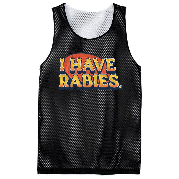 I Have Rabies Funny T Mesh Reversible Basketball Jersey Tank