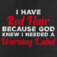 I Have Red Hair Because God Knew I Needed A Label Funny Red Hair 7 Panel Mesh Trucker Snapback Hat