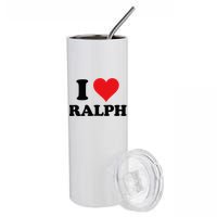 I Heart Ralph First Name I Love Personalized Stuff Stainless Steel Tumbler