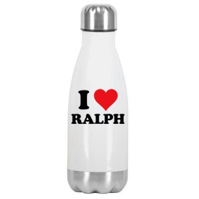 I Heart Ralph First Name I Love Personalized Stuff Stainless Steel Insulated Water Bottle