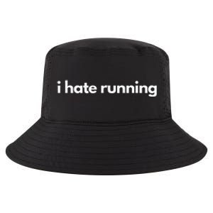 I Hate Running Funny Gym Pump Cover Fitness Humor Cool Comfort Performance Bucket Hat