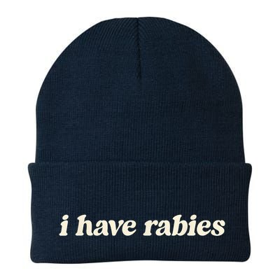 I Have Rabies Funny Unhinged Meme Beanie