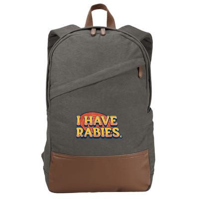 I Have Rabies Funny Cotton Canvas Backpack