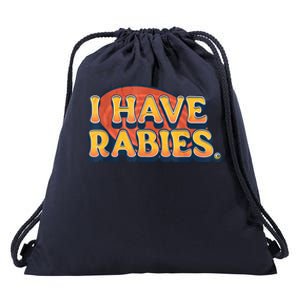 I Have Rabies Funny Drawstring Bag