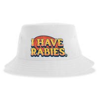I Have Rabies Funny Sustainable Bucket Hat