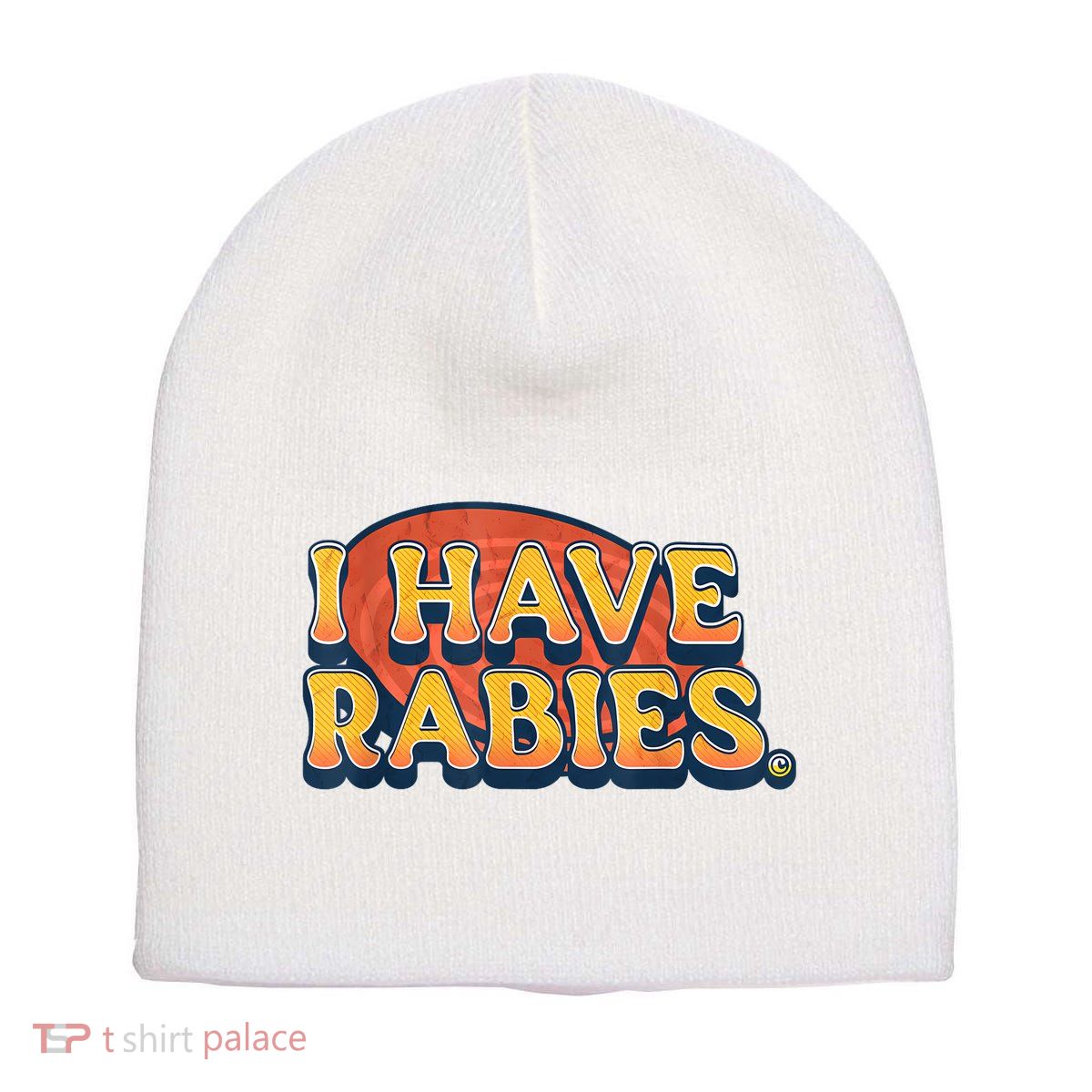I Have Rabies Funny Short Acrylic Beanie