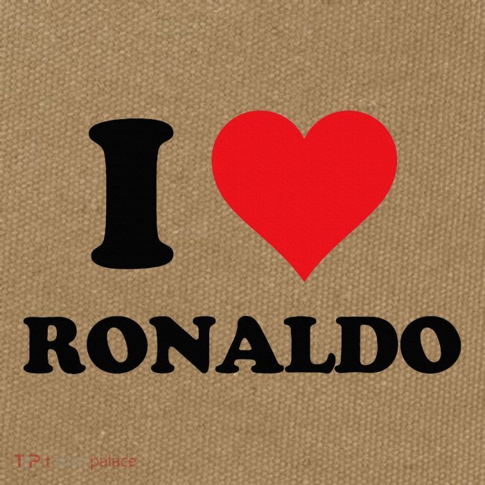 I Heart R.onaldo F.irst Name I Love Personalized S.tuff Cotton Canvas Backpack