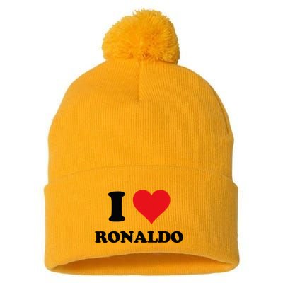 I Heart R.onaldo F.irst Name I Love Personalized S.tuff Pom Pom 12in Knit Beanie